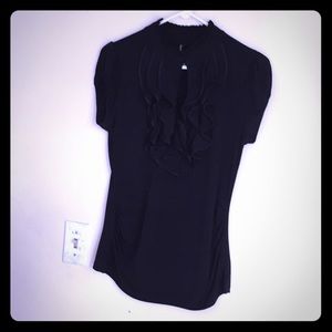 Women’s size medium black short sleeves blouse